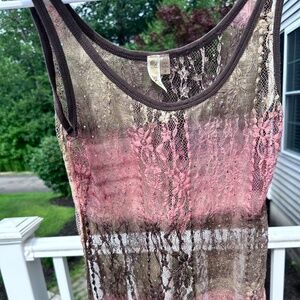 BKE see-through Lacey mesh top New